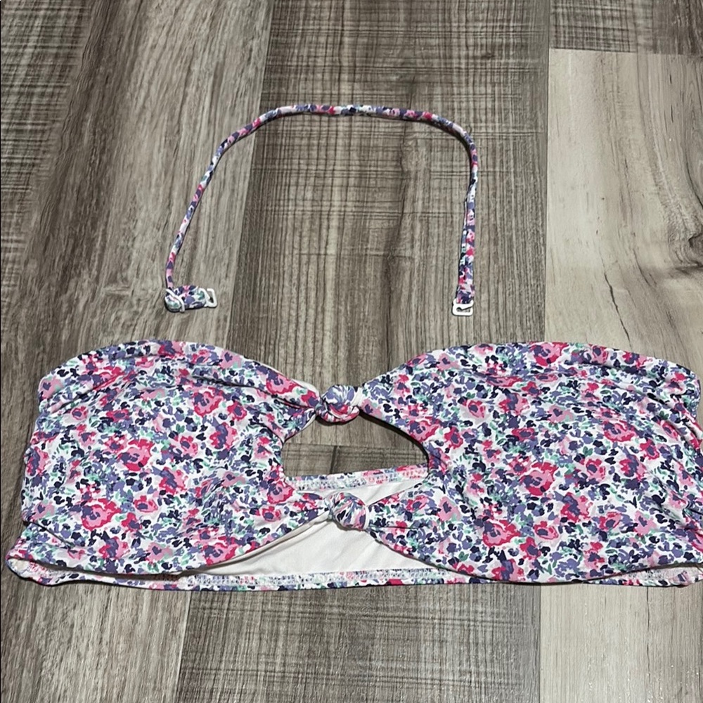 Garage Floral Bikini Top - Pink and Purple